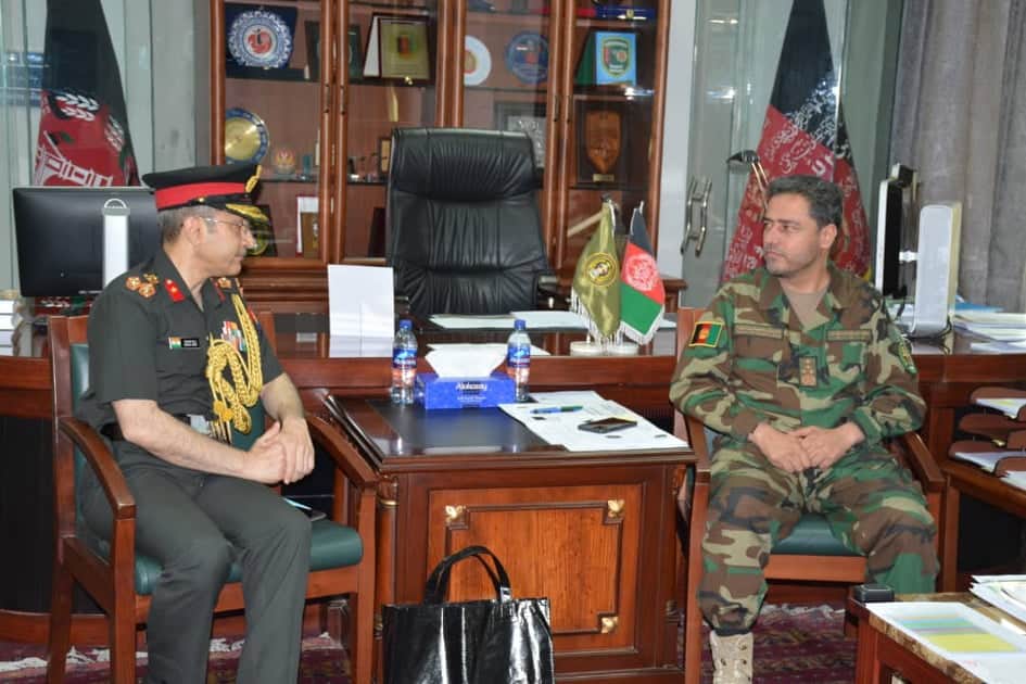 ديدار سترجنرال محمد یاسین ضیا لوی درستیز قوای مسلح با اتشه نظامی هند در کابل